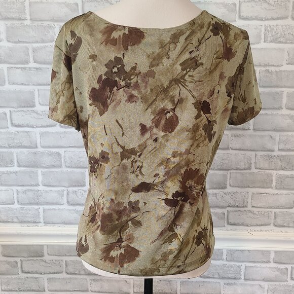 Vintage Y2K Maurices Floral Empire Top Phoebe Buffay Bohemian Made in USA Med - Picture 4 of 8